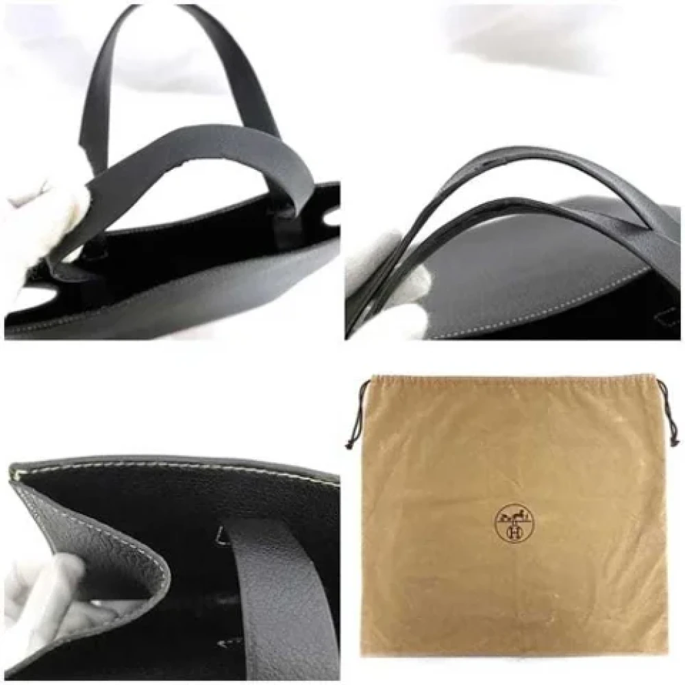 Hermès Vintage Pre-owned Leather totes Black Dames