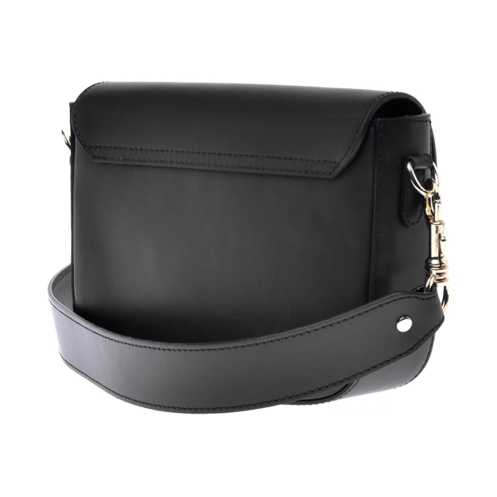 Baldinini Zwarte Kalfsleren Schoudertas Black Dames