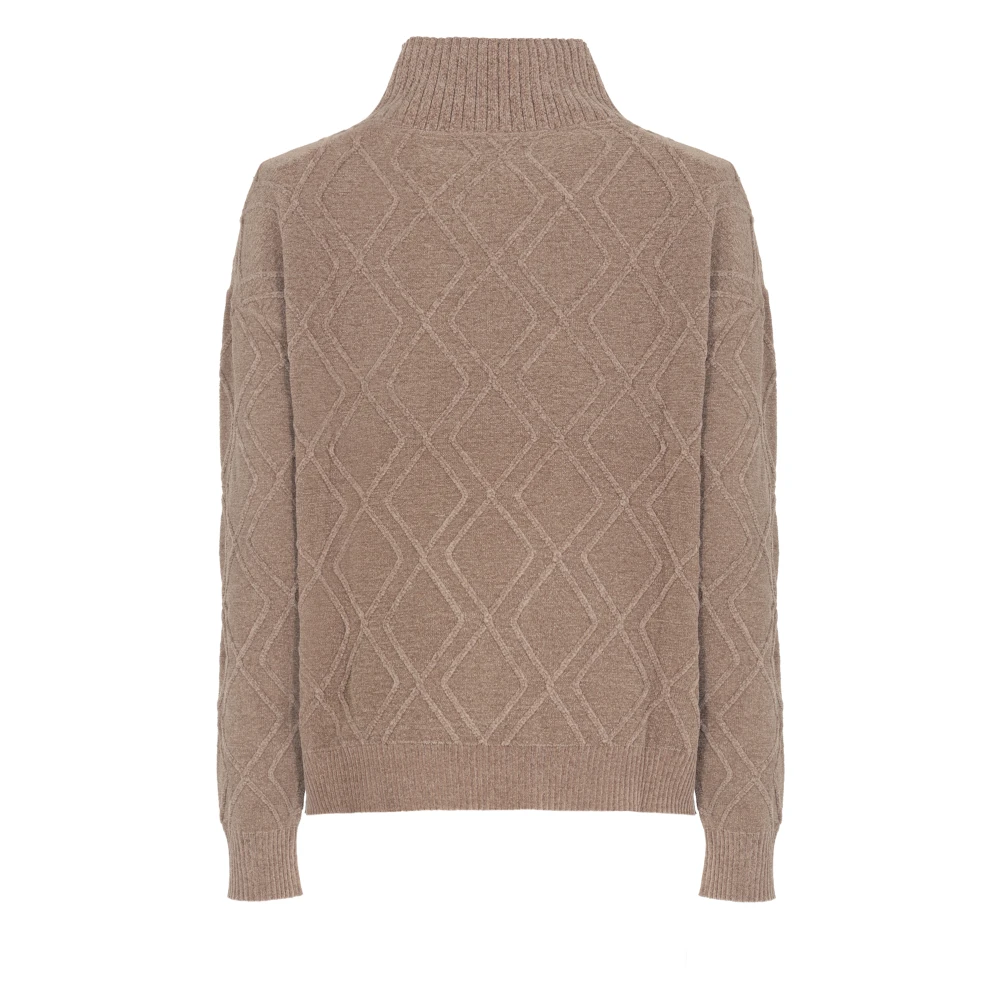 RRD Geometrisch Patroon Fluweel Trui Grijs Gray Dames