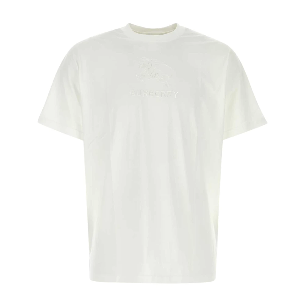 Burberry Men's White T-Shirts, M, Cotton Crew-Neck T-Shirt