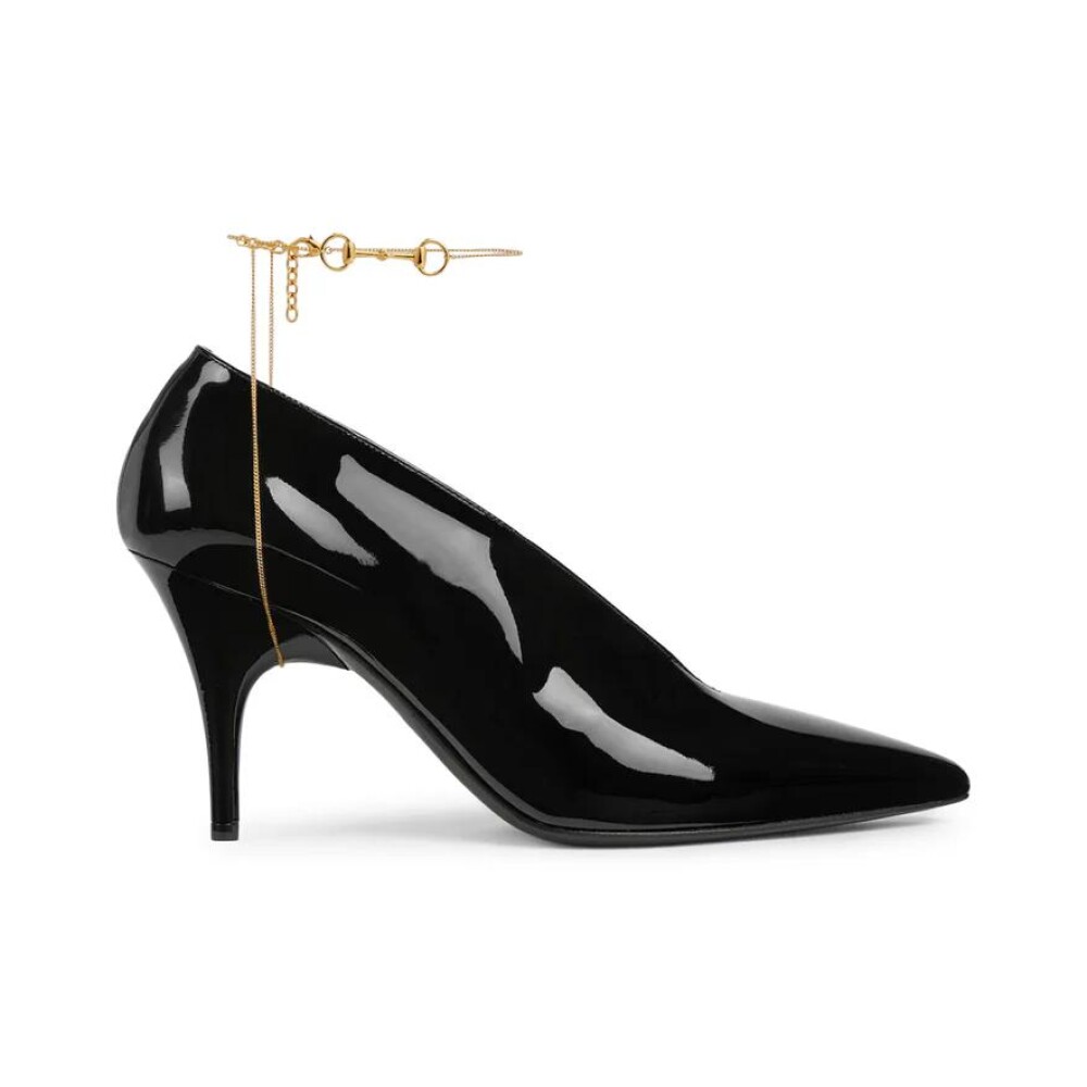 【美品】GUCCI Malaga マーモント　リボン　スパイク　ヒール　パンプス 美品】GUCCI Malaga マーモント リボン スパイク ヒール パンプス