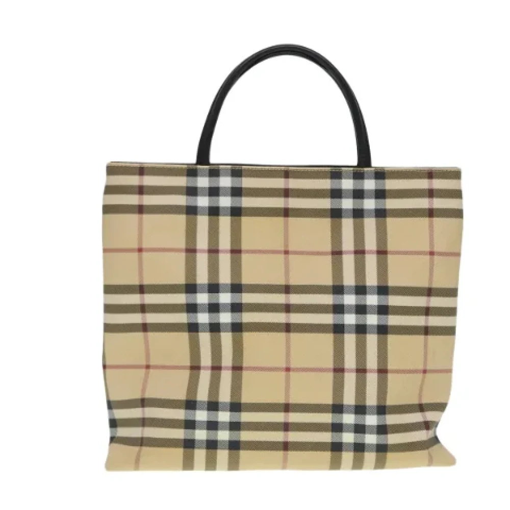 Burberry Vintage Pre-owned Leather handbags Beige Dames