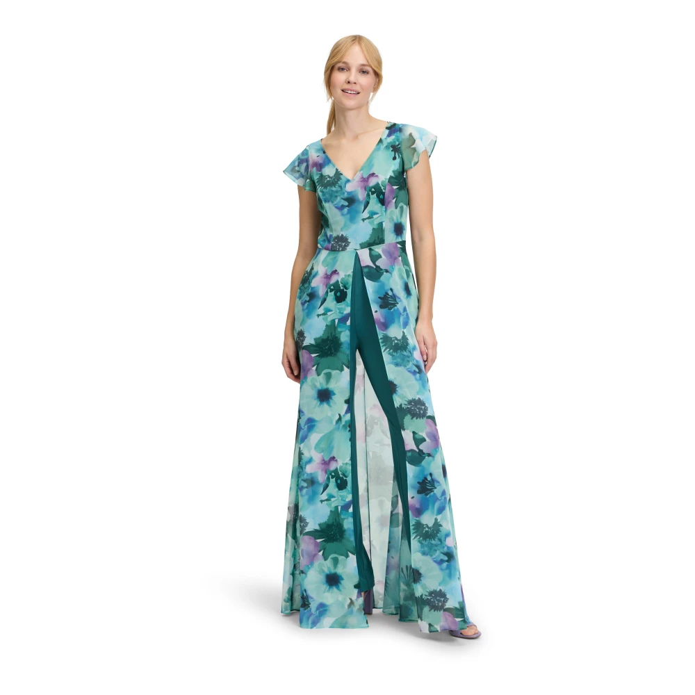 Vera Mont Korte Mouw Jumpsuit Green Dames