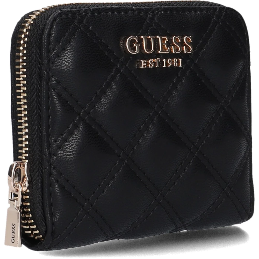 Guess Elegante Zwarte Ritsportemonnee Black Dames