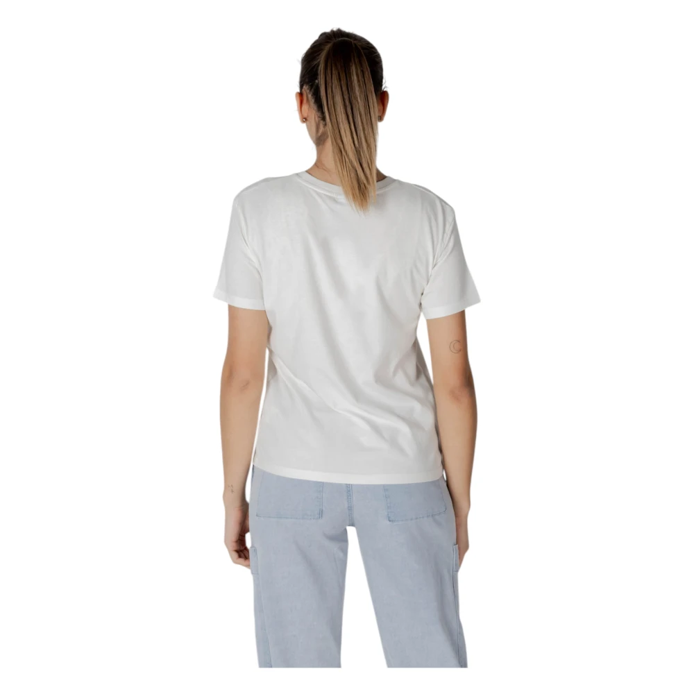 Desigual Katoenen T-shirt met korte mouwen voor vrouwen White Dames