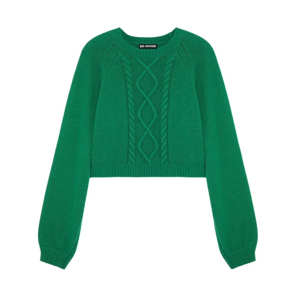Roy Roger's Round-neck Knitwear Green Dames