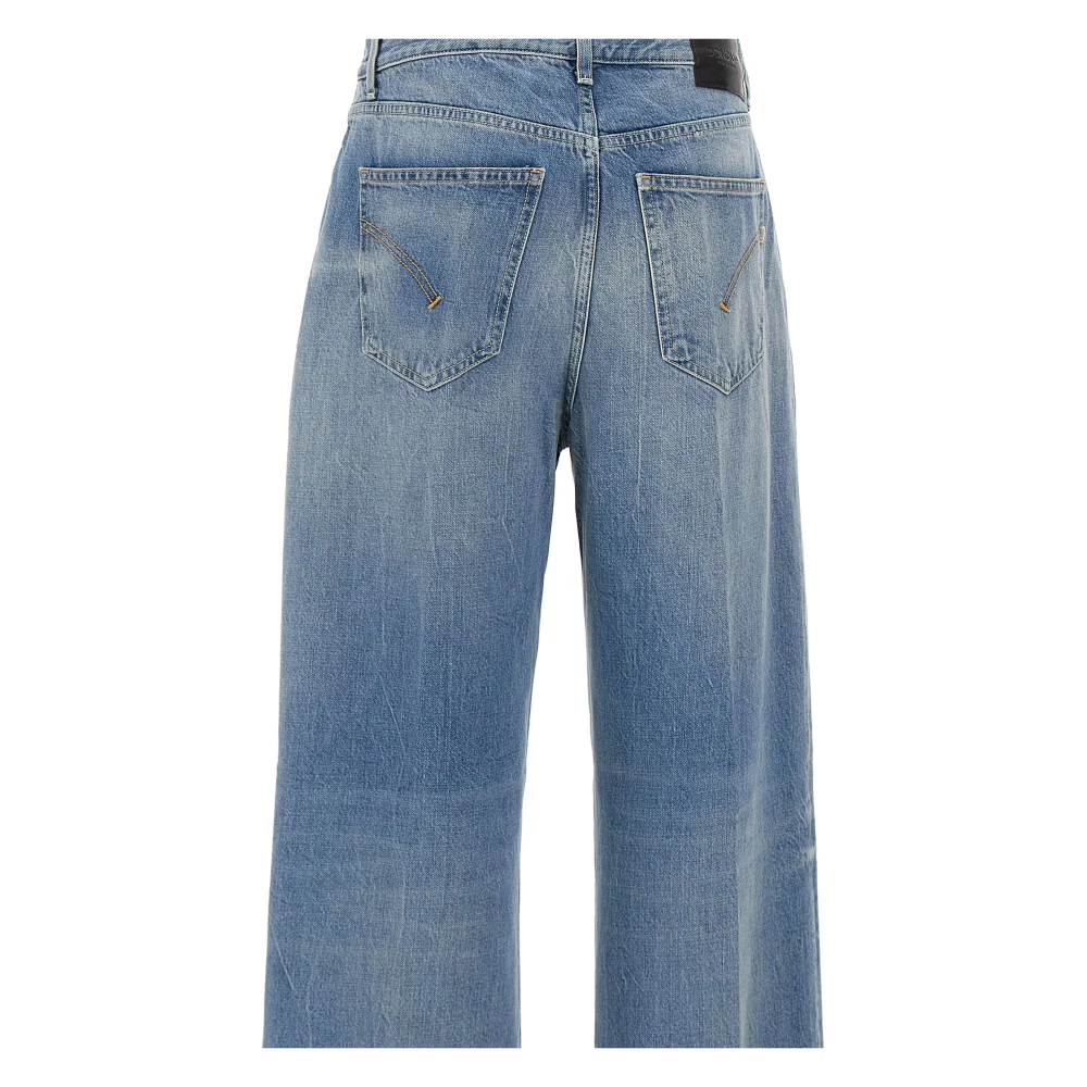 Dondup Lichtblauwe Wide Leg Dames Jeans Blue Dames