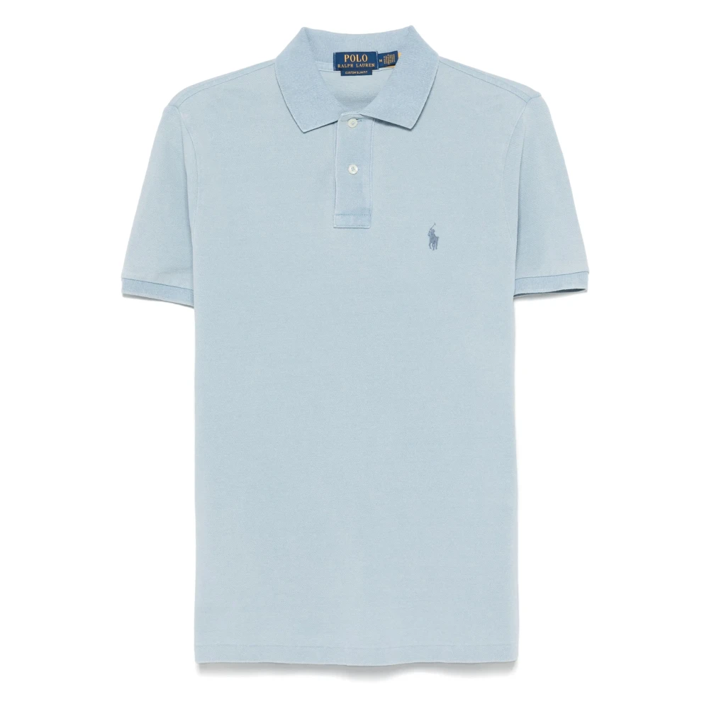 Polo Ralph Lauren Aangepaste Slim Fit Katoen Mesh Polo Blue Heren
