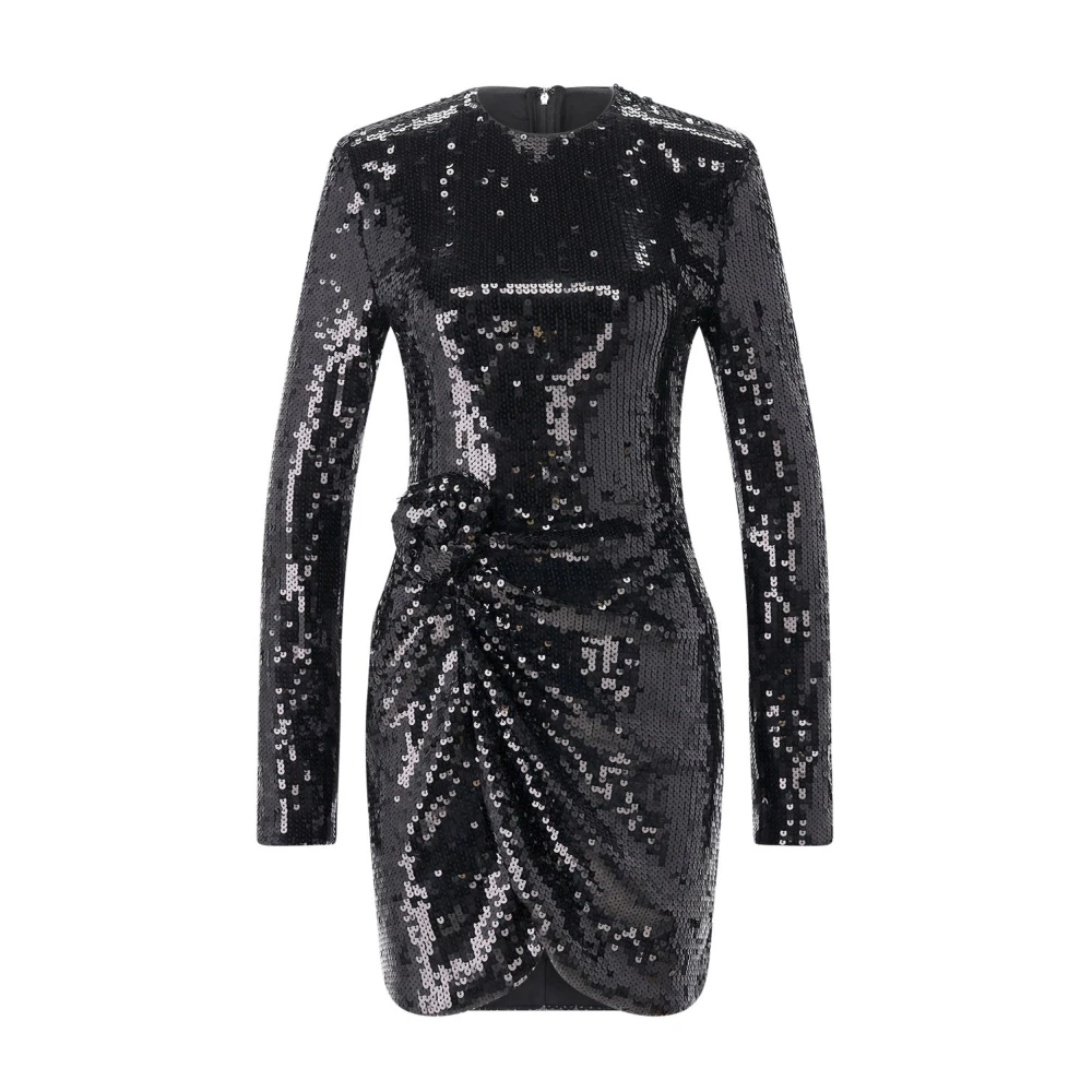 Rotate Birger Christensen Black Party Dresses, Female, S, Sequin Midi Dress