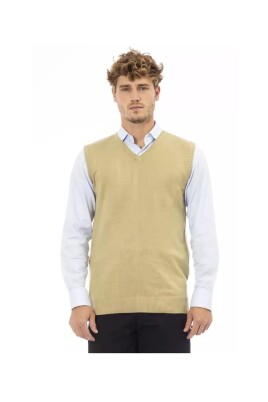 beige-viscose-v-neck-vest-classic-style