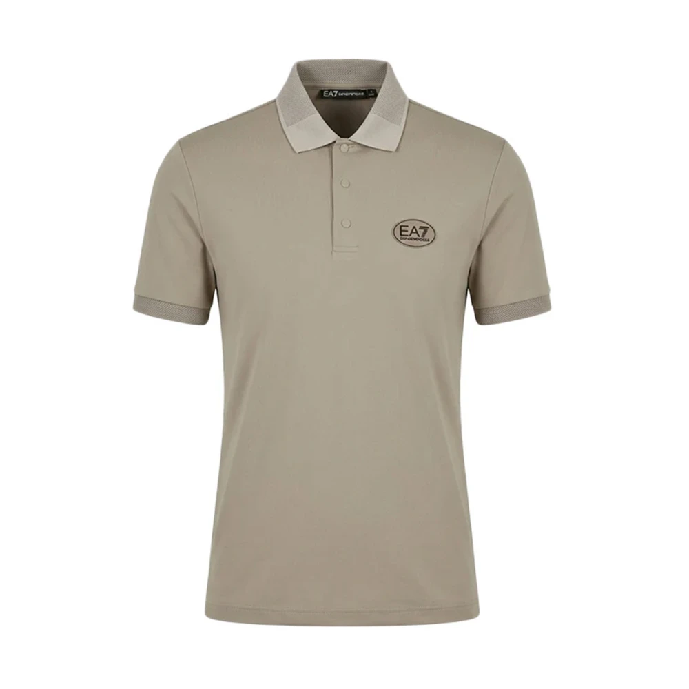 Emporio Armani Ea7 Mannelijk Beige Tops Heren, 2XL, Polo Shirts
