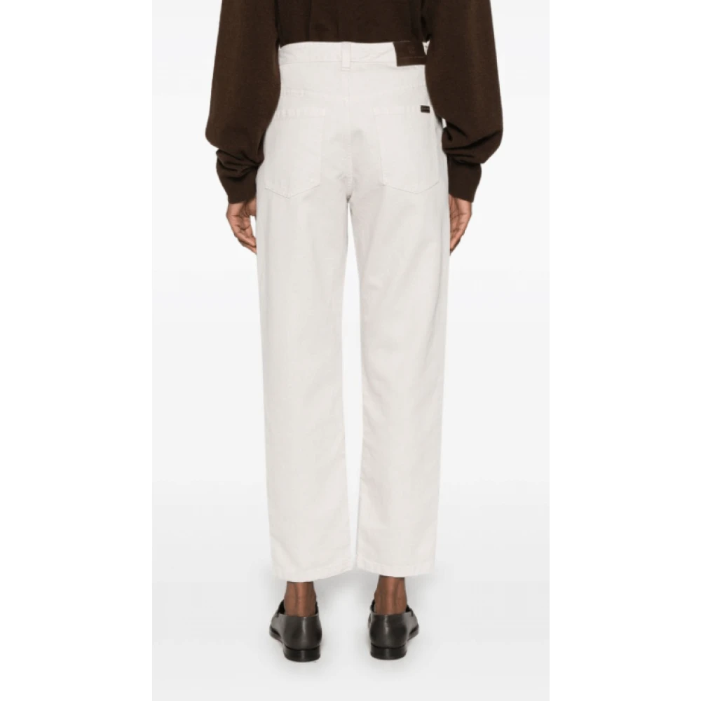 BRUNELLO CUCINELLI Ivoor Witte Denim Jeans White Dames