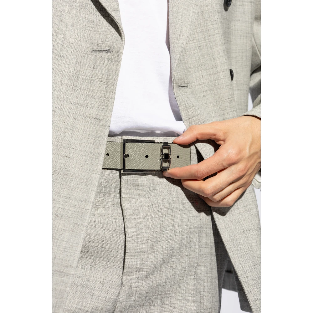 Salvatore Ferragamo Dubbelzijdige riem Black Heren