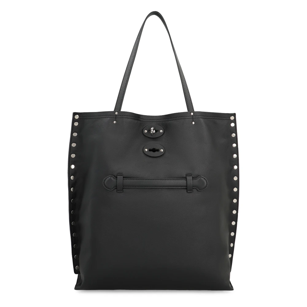 Zanellato Gestikte Leren Tote Tas Black Dames