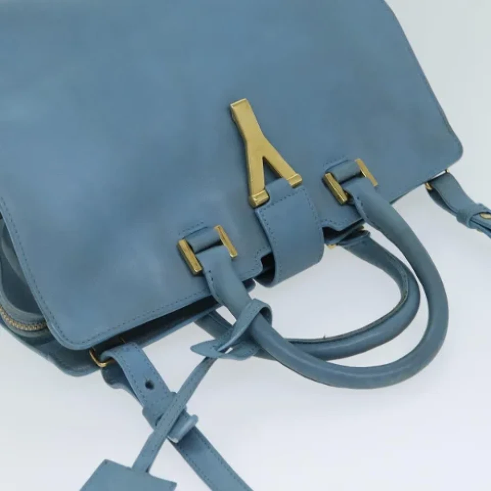 Yves Saint Laurent Vintage Pre-owned Leather handbags Blue Dames