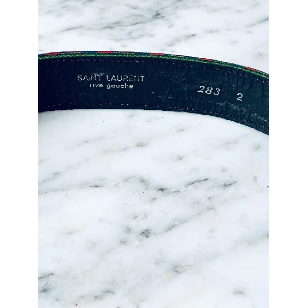 Yves Saint Laurent Vintage Pre-owned Canvas belts Green Dames