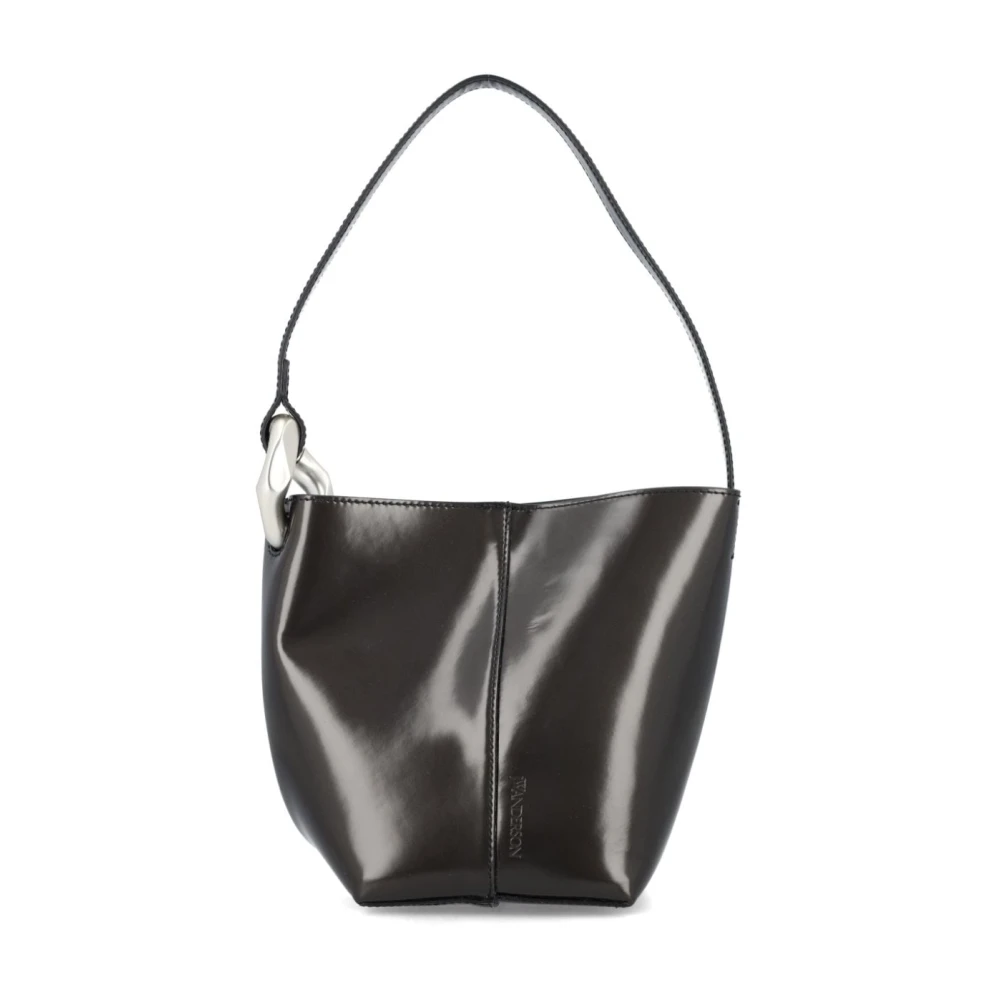 JW Anderson Zwarte Leren Bucket Bag Black Dames