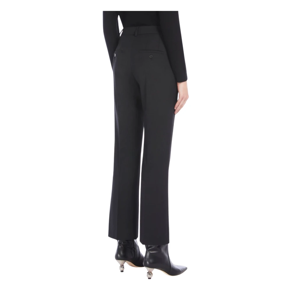 Max Mara Weekend Zwarte wollen rechte broek Black Dames