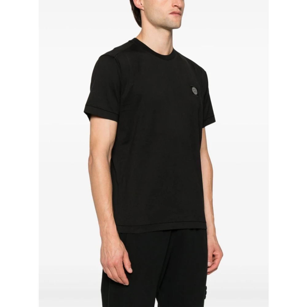 Stone Island Zwarte T-shirts en Polos Black Heren