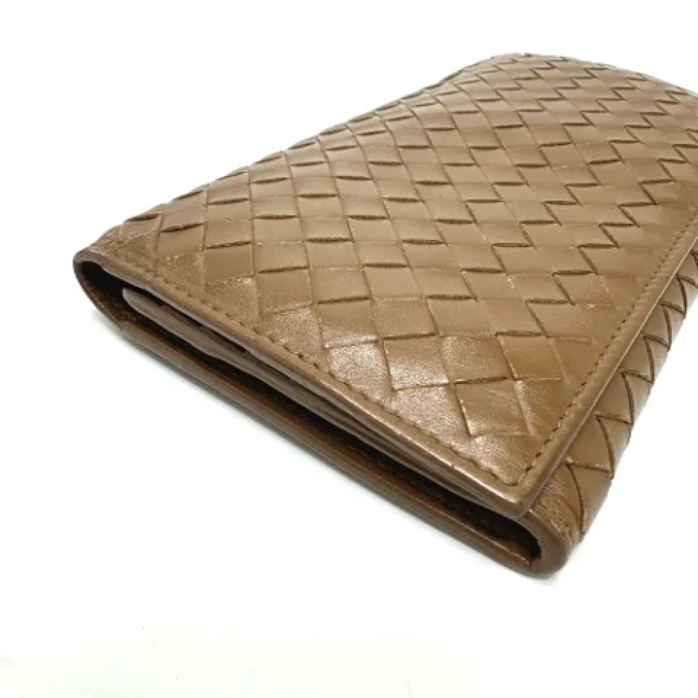 Bottega Veneta Vintage Pre-owned Leather wallets Brown Dames