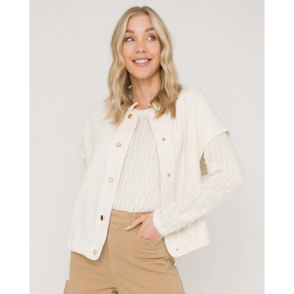 Anna Van Toor Stijlvolle Gilet 26A11-02097B White Dames