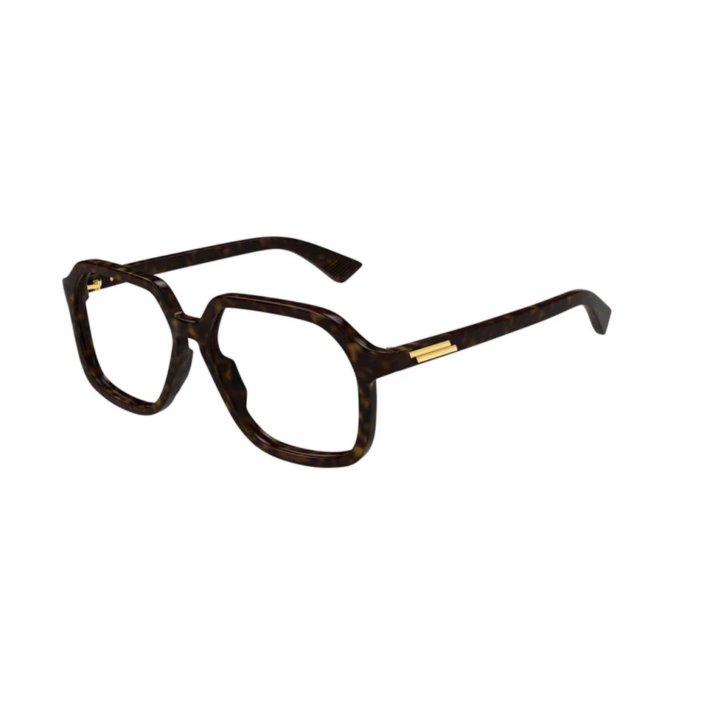 Bottega Veneta Unisex Brown Glasses, 55 Mm, Squared Eyeglasses