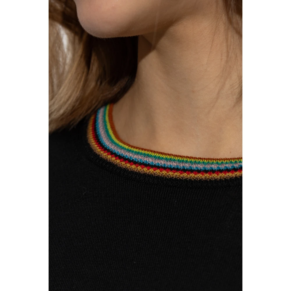 Paul Smith Wollen trui met ronde hals Black Dames