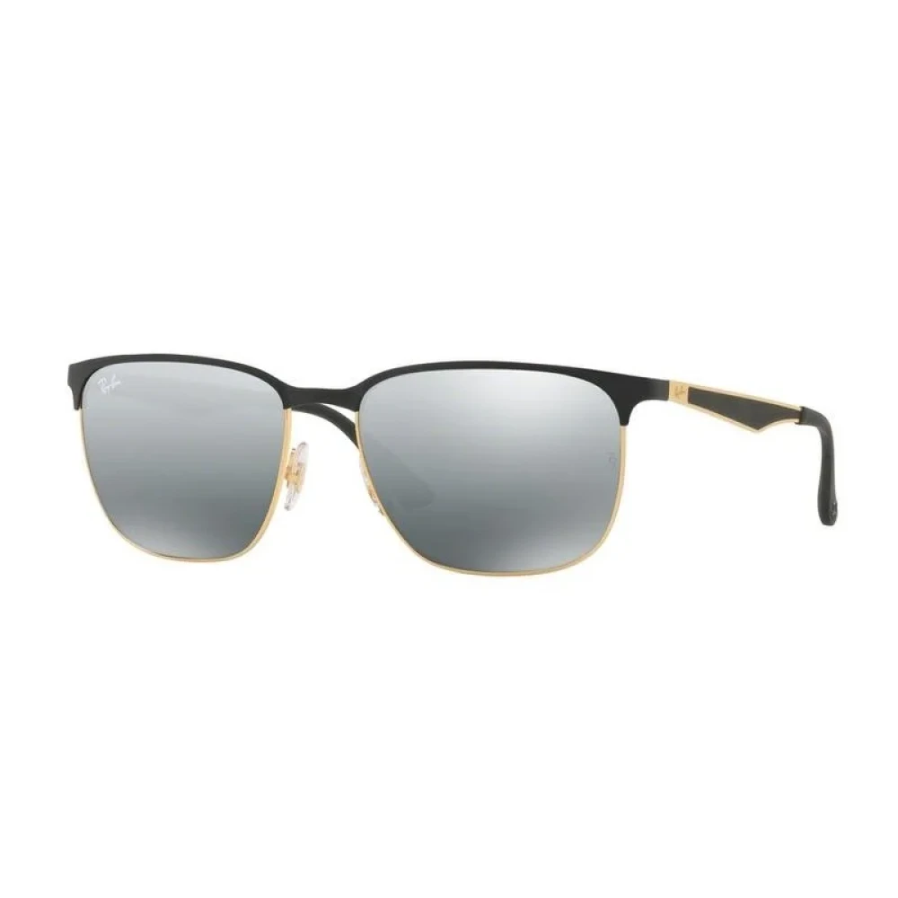 Ray-Ban RB3569, Black On Gold Sunglasses Grey Gradient Mirror lenses, Mojo Glasses - Image 6