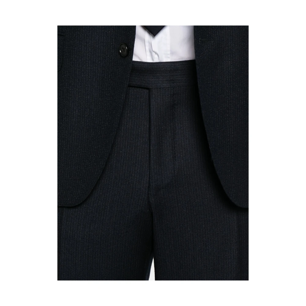 Canali Navy Blue Formeel Pak Jas Blue Heren