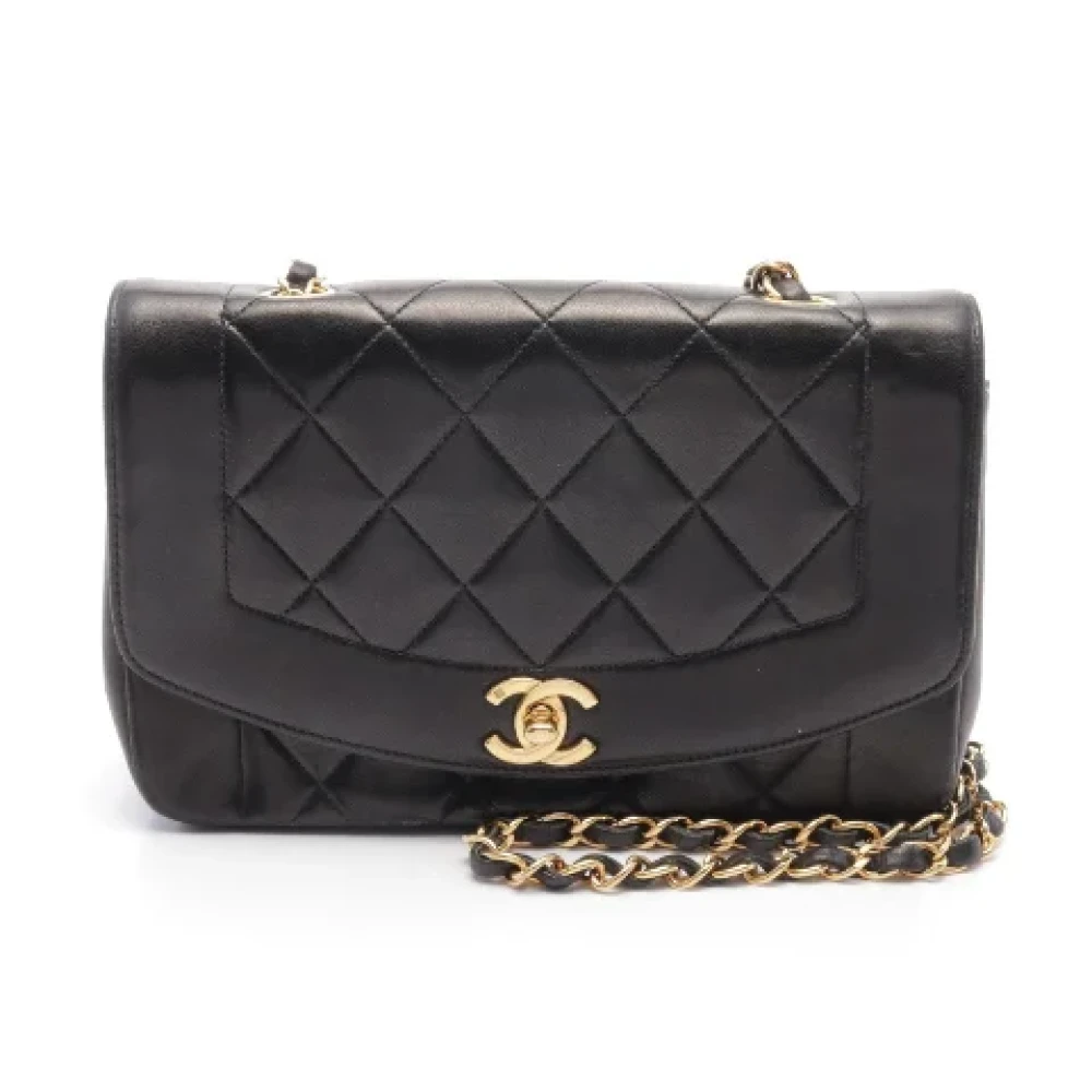 Chanel Vintage Pre-owned Leather crossbody-bags Black Dames