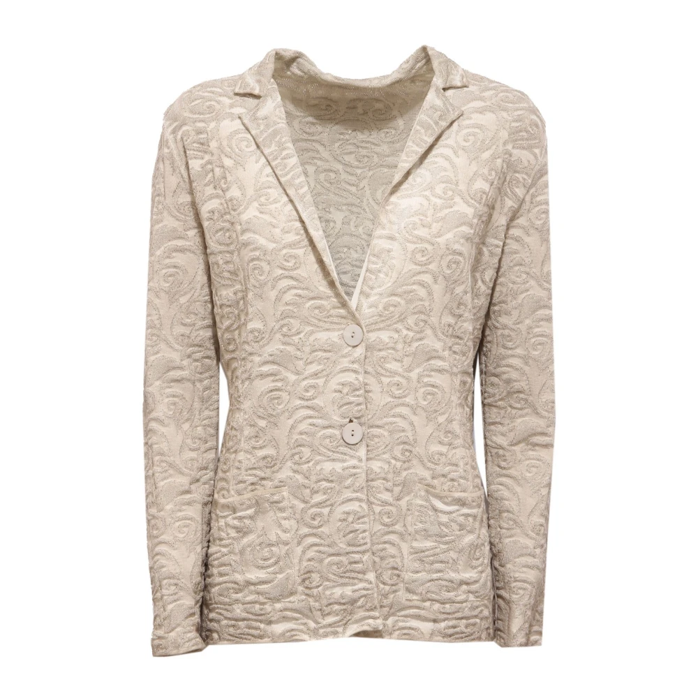 Kangra Women's Beige Dyed Jacket Made In Italy