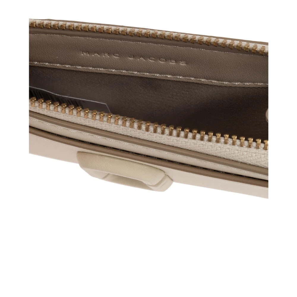 Marc Jacobs Leren portemonnee 'The J Marc' Beige Dames