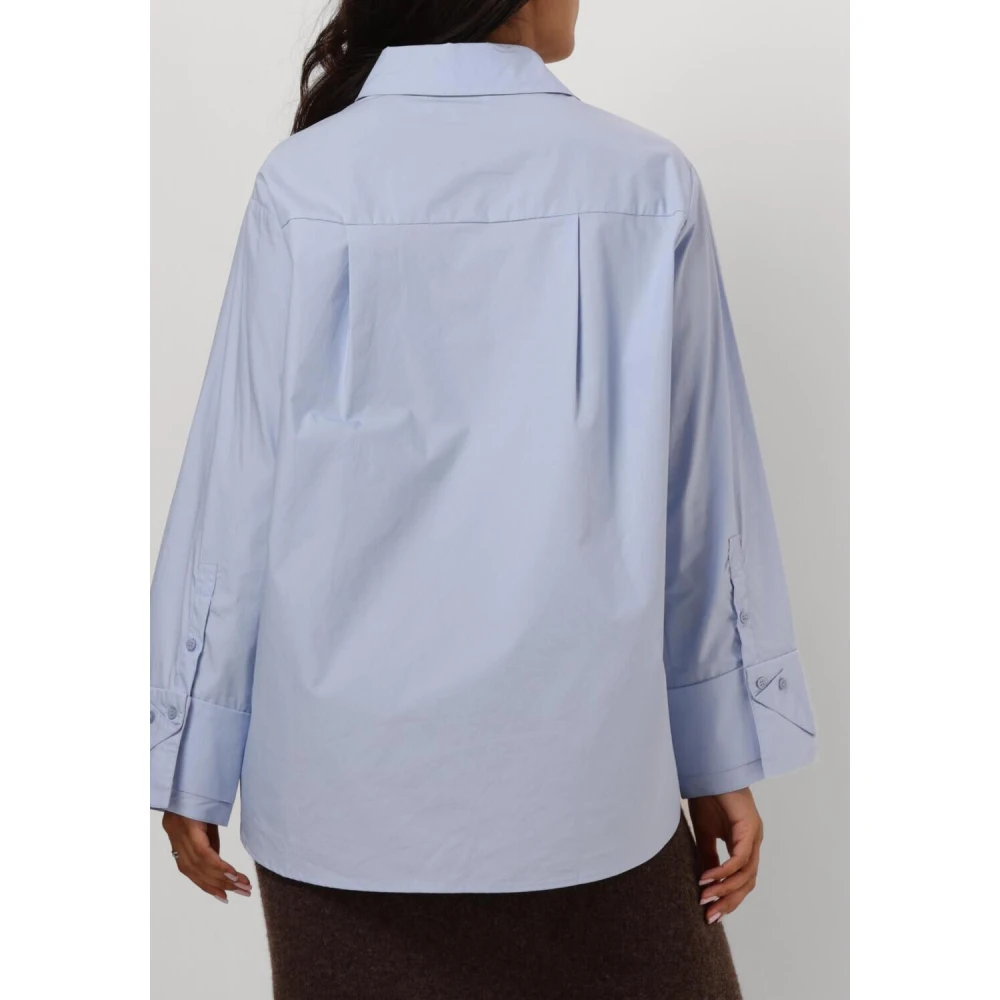 NEO NOIR Elegante Poplin Blouse Blue Dames