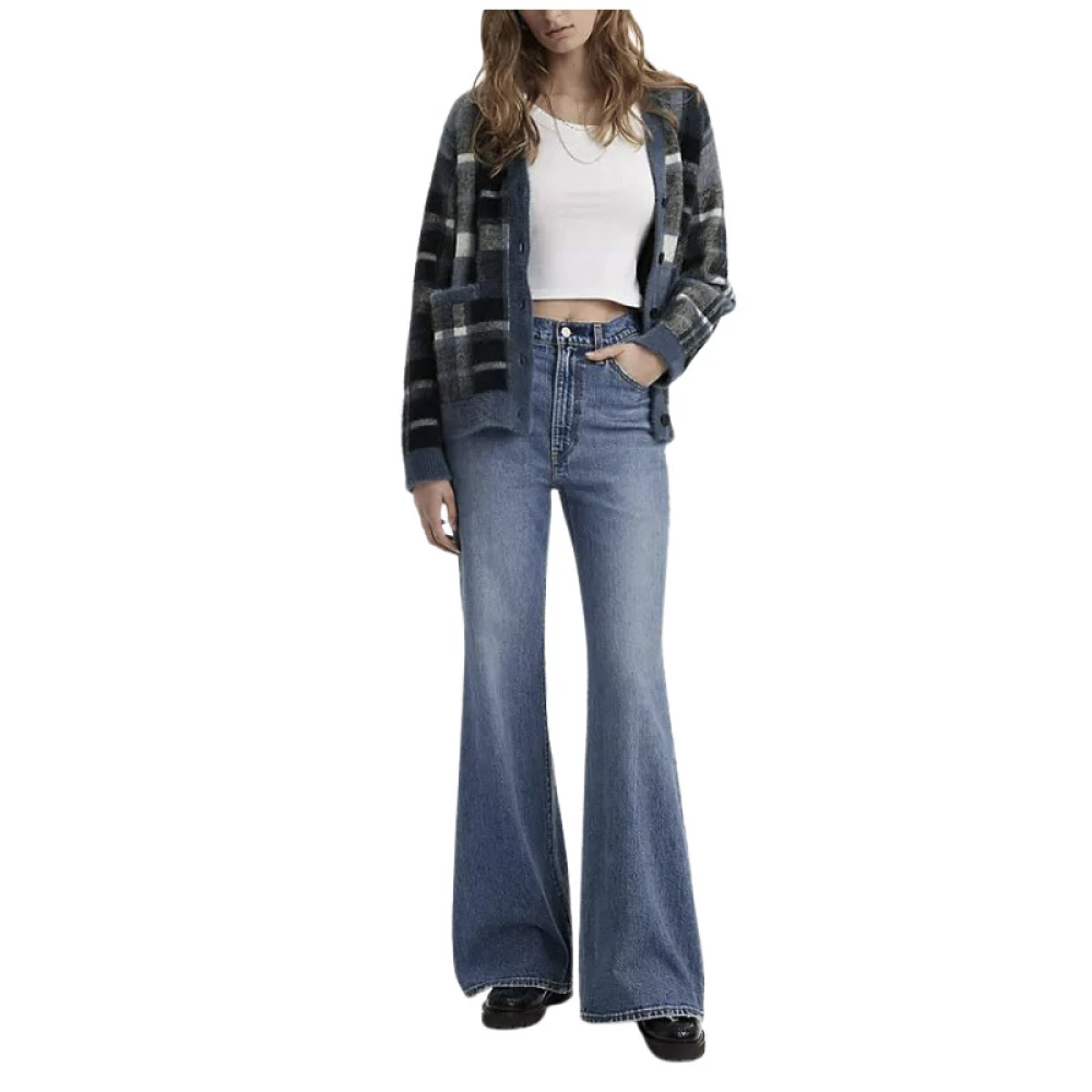 Levi's Jean Ribcage Flare Blue Dames