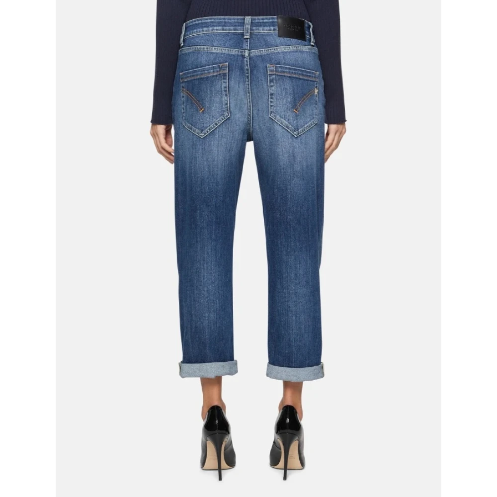 Dondup Losse Denim Stretch Jeans Blue Dames