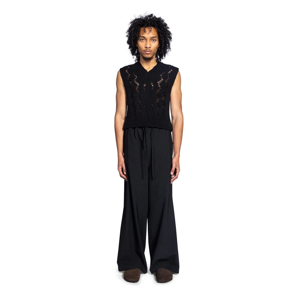 Marni Zwarte katoenen broek Black Heren