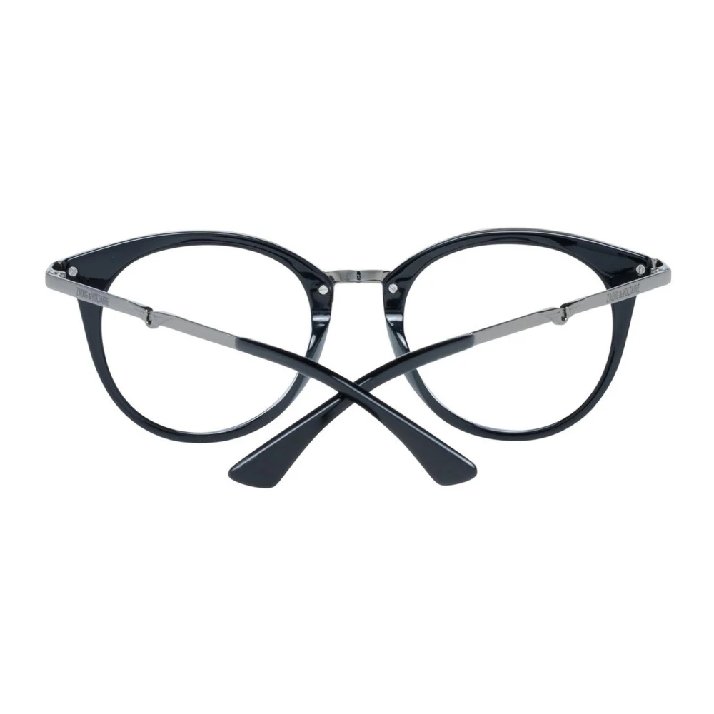 Zadig & Voltaire Zwarte Metalen & Kunststof Optische Monturen Black Unisex