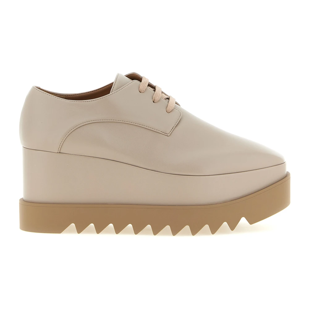 Stella Mccartney , Wedges, Female, Beige, 5 Uk, Elyse Lace-Up Shoe