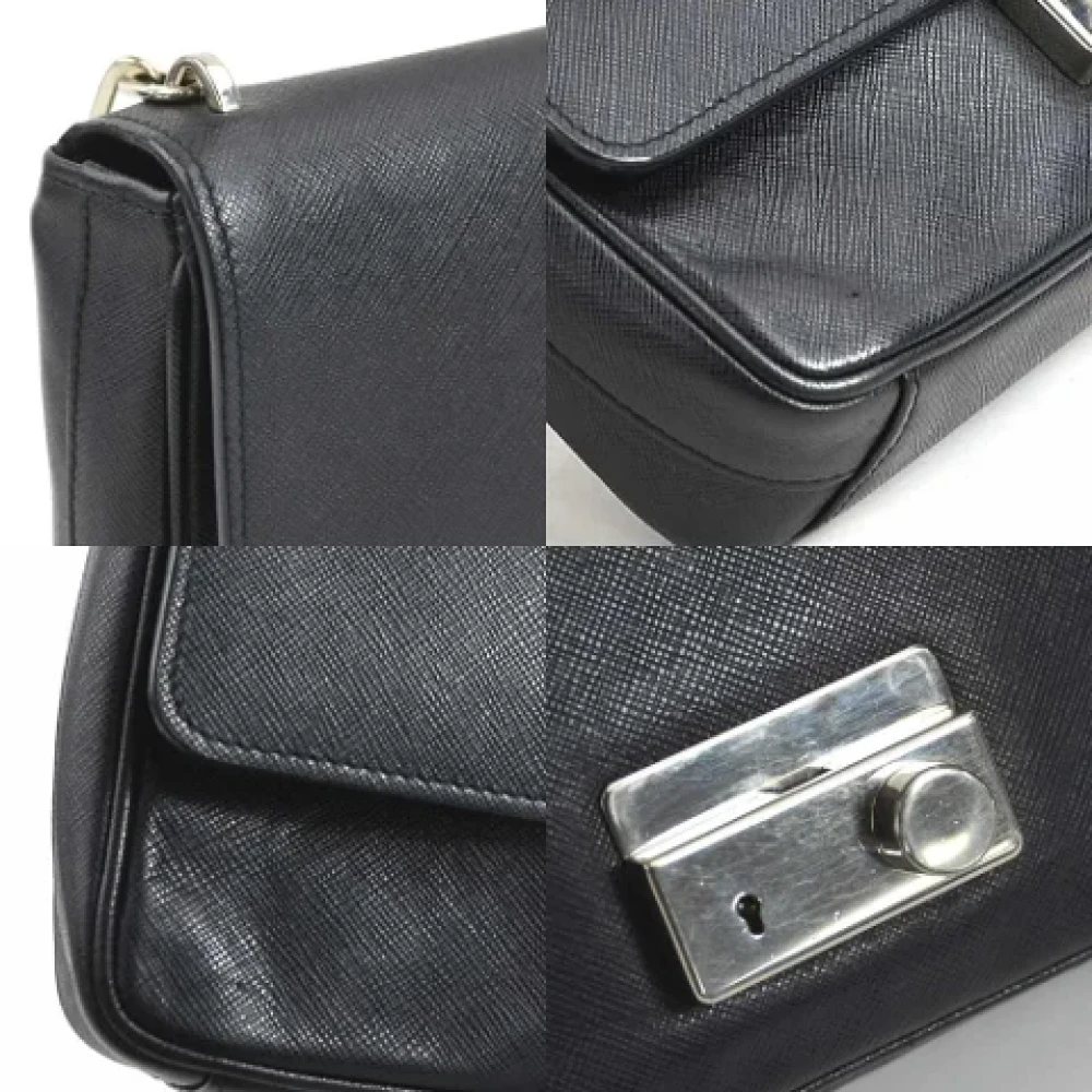 Prada Vintage Pre-owned Leather prada-bags Black Dames