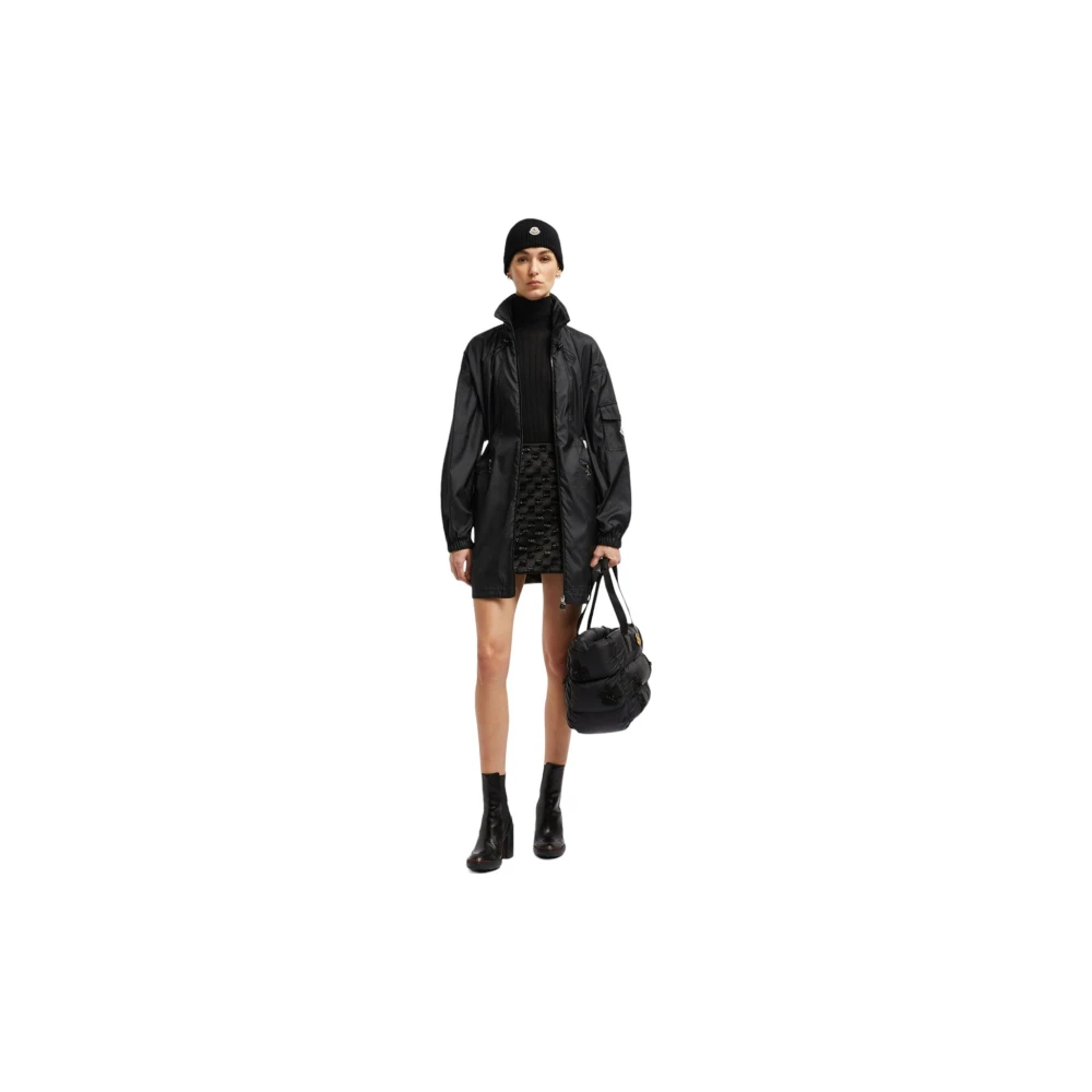 Moncler Waterafstotende Parka Jas in Zwart Black Dames