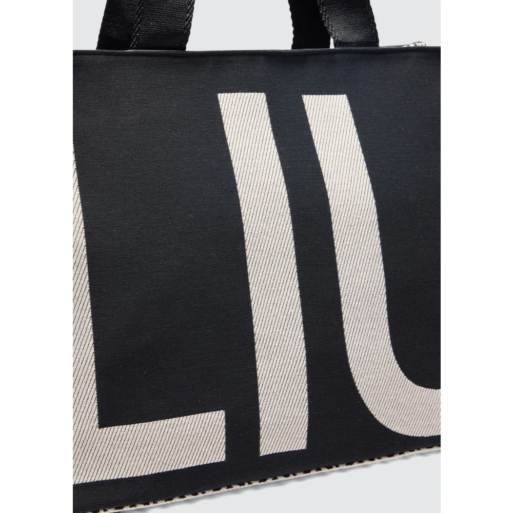 Liu Jo Zwarte Jacquard Monogram Shopper Multicolor Dames