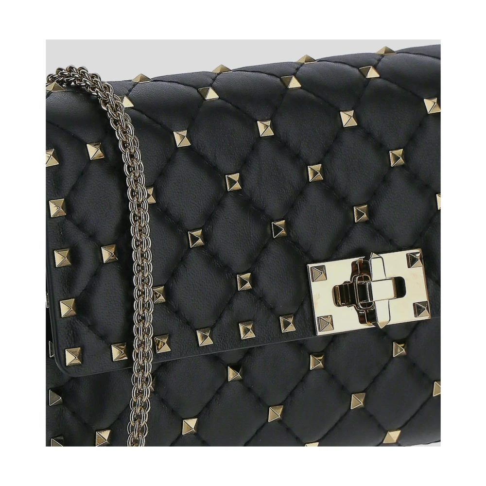 Valentino Garavani Spike Leren Tas Black Dames