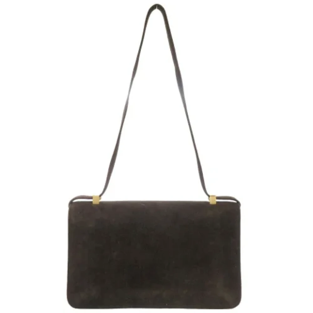 Hermès Vintage Pre-owned Fabric shoulder-bags Brown Dames