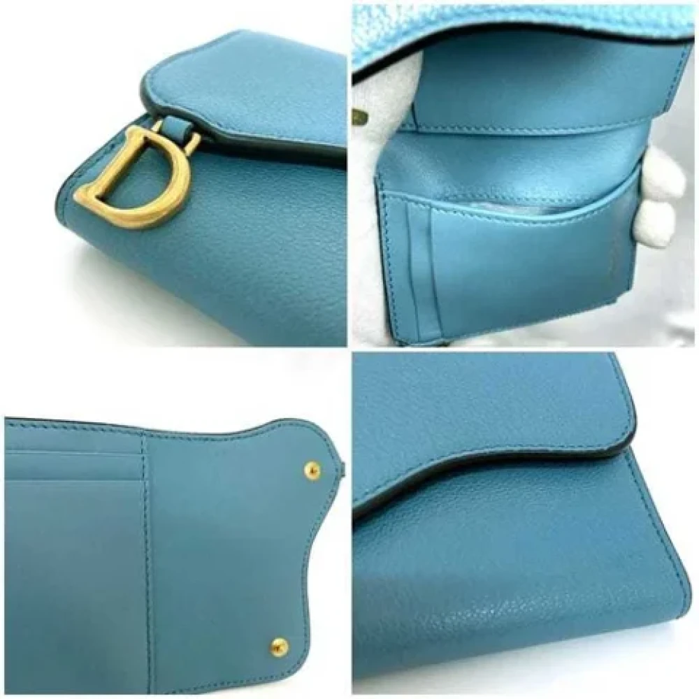 Dior Vintage Pre-owned Canvas wallets Blue Dames