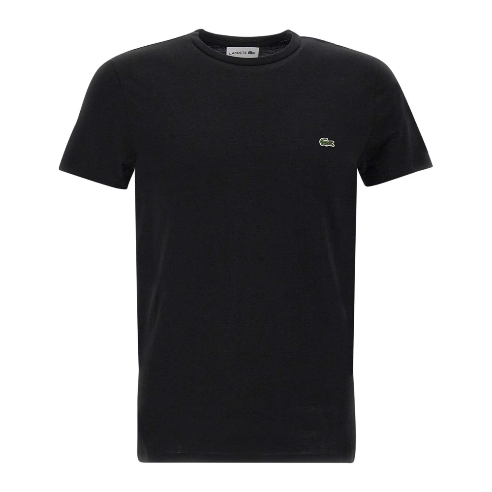Lacoste Herr Svart Toppar L, Bomull, Pima Cotton T-Shirt