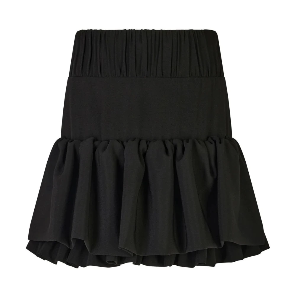 Rabanne Women's Black Short Skirts, S, Layered Ruffled Mini Skirt