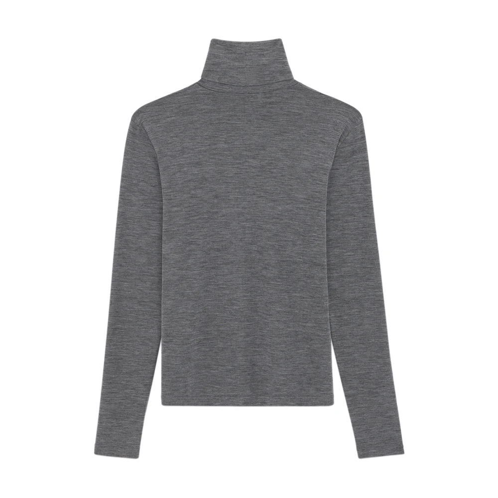 Saint Laurent Grijze Coltrui met Coltrui en Geborduurd Logo Gray Heren