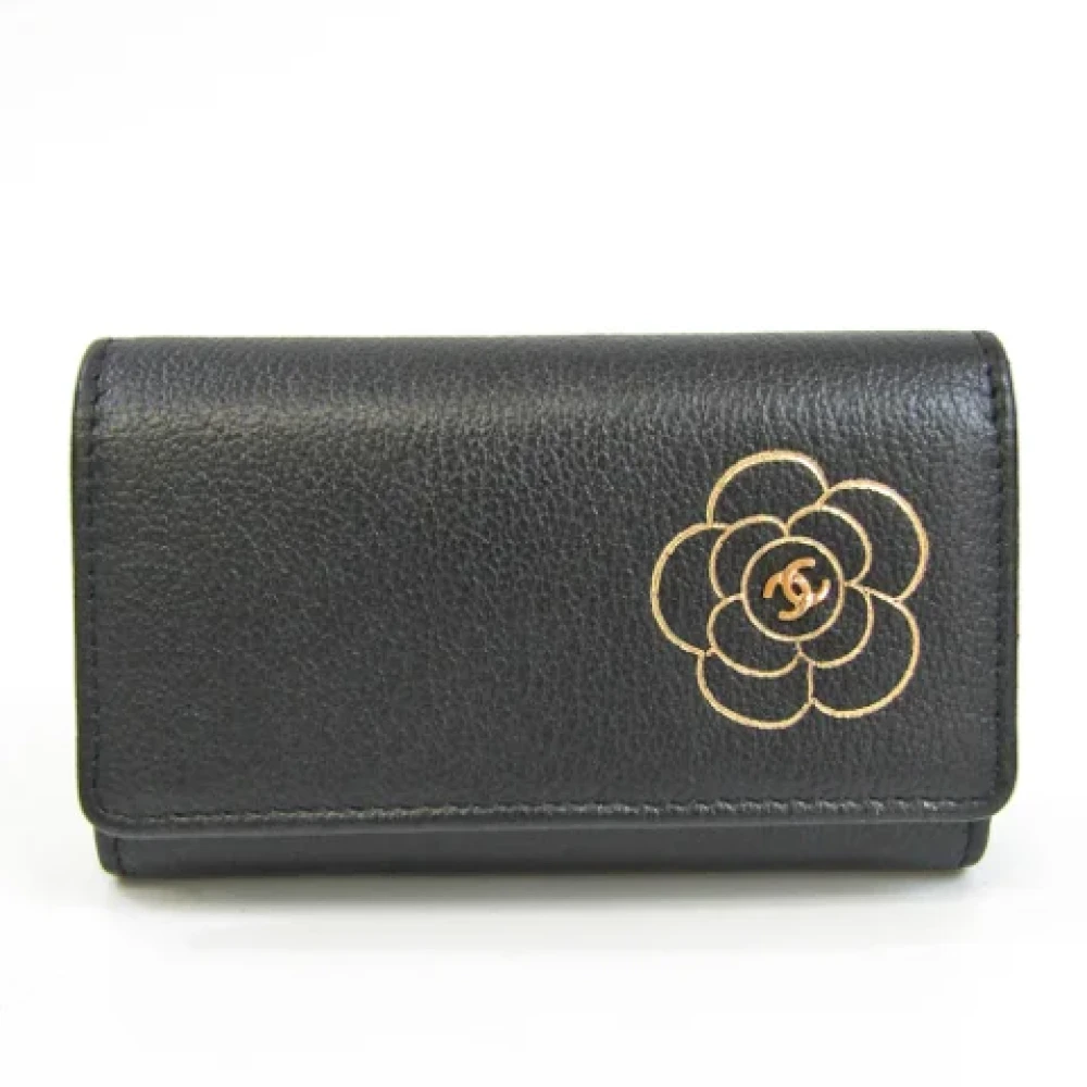 Chanel Vintage Pre-owned Leather home-office Black Dames
