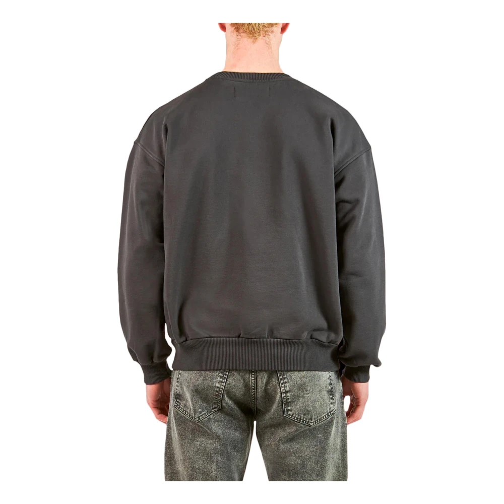 Philippe Model Grijze Katoenen Trui met Geribbelde Zoom Gray Heren