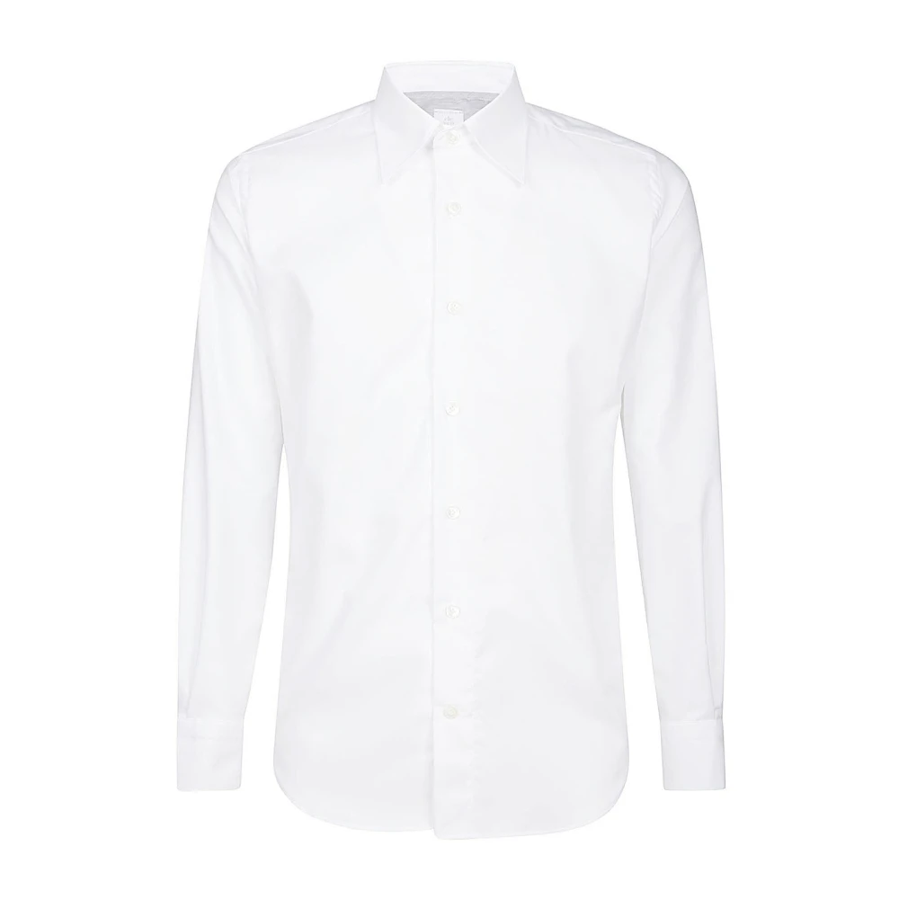 Eleventy Italiaanse Kraag Overhemd White Heren